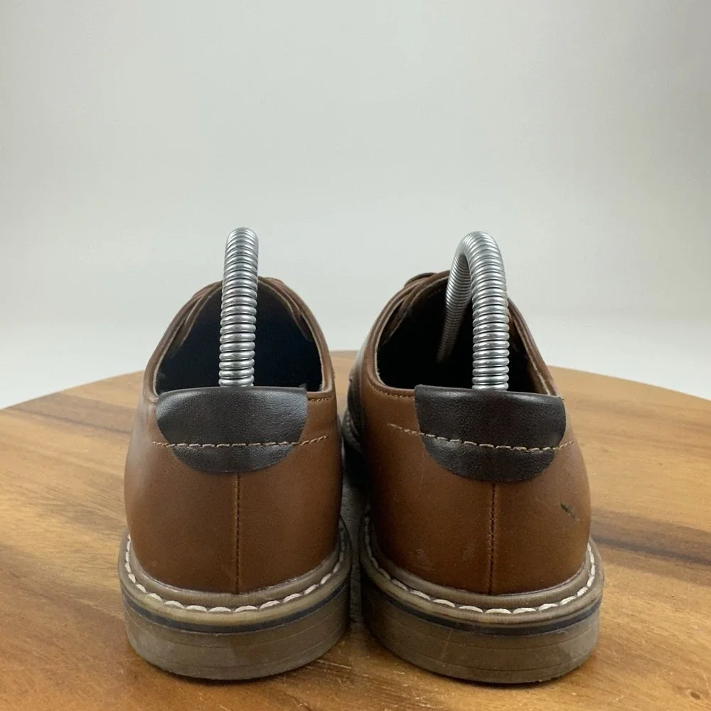 Little Kids Boys Nordstrom Jaxon Brown Faux Leather Dress Shoes Oxfords Size 13